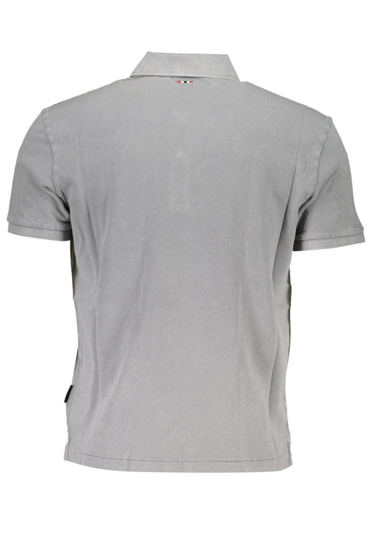 NAPAPIJRI POLO MANICHE CORTE UOMO GRIGIO