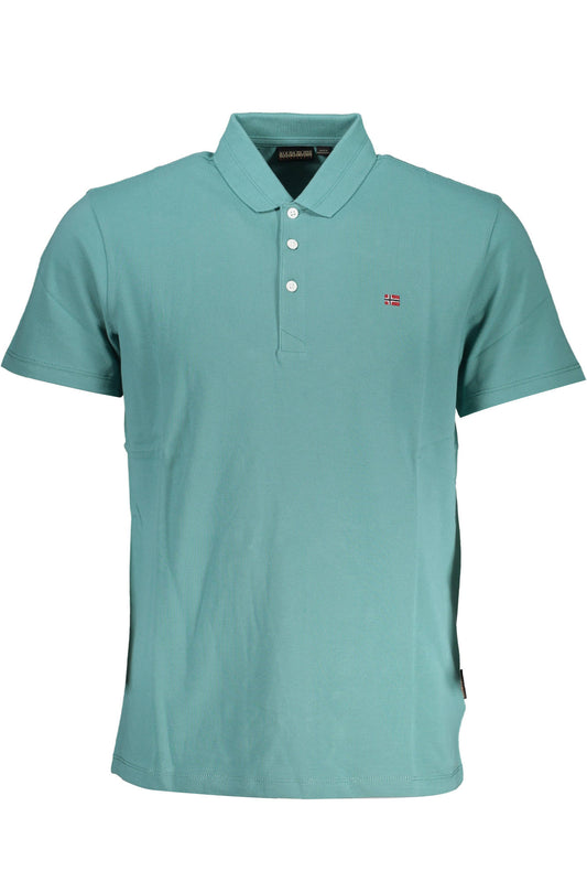 NAPAPIJRI POLO MANICHE CORTE UOMO VERDE