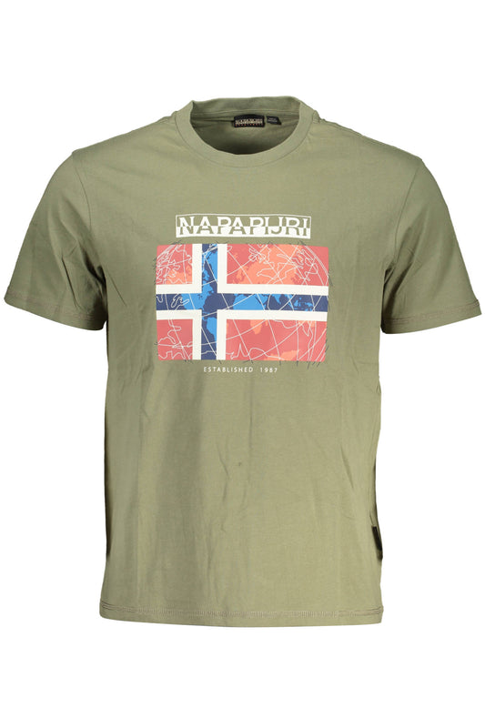 NAPAPIJRI T-SHIRT MANICHE CORTE UOMO VERDE
