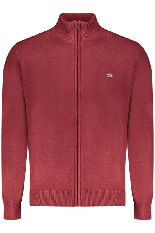 NORWAY 1963 CARDIGAN UOMO ROSSO