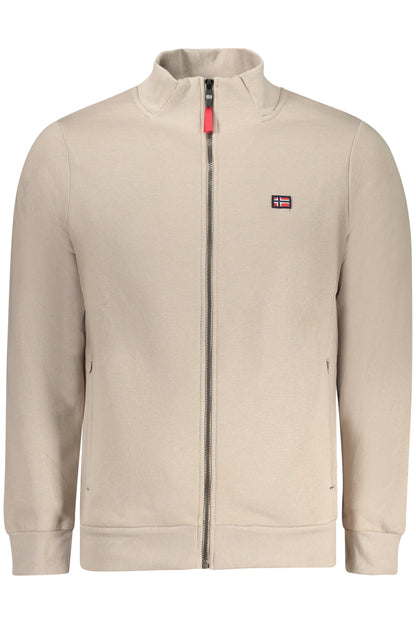 NORWAY 1963 FELPA CON ZIP UOMO BEIGE