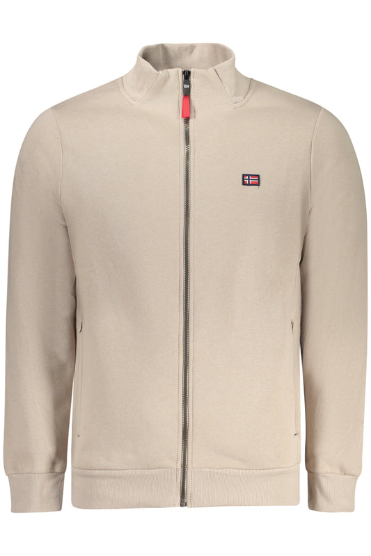NORWAY 1963 FELPA CON ZIP UOMO BEIGE