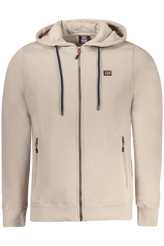 NORWAY 1963 FELPA CON ZIP UOMO BEIGE