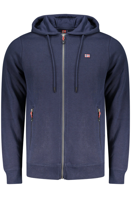 NORWAY 1963 FELPA CON ZIP UOMO BLU