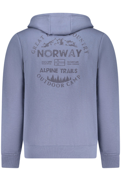 NORWAY 1963 FELPA CON ZIP UOMO BLU