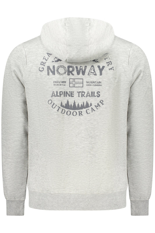 NORWAY 1963 FELPA CON ZIP UOMO GRIGIO