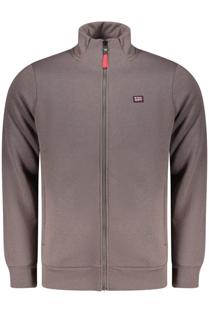 NORWAY 1963 FELPA CON ZIP UOMO MARRONE