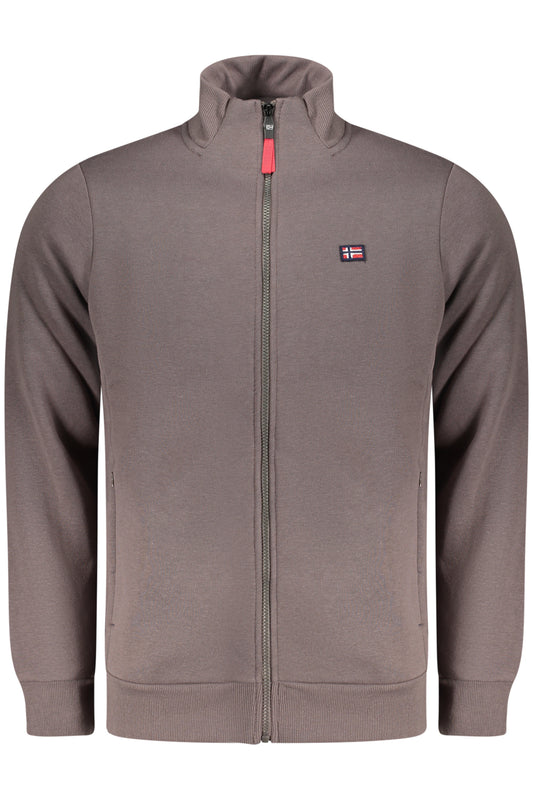 NORWAY 1963 FELPA CON ZIP UOMO MARRONE