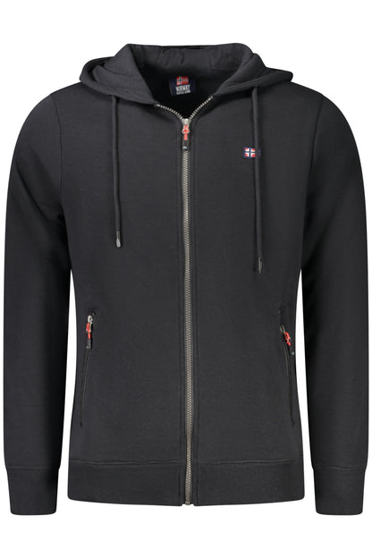 NORWAY 1963 FELPA CON ZIP UOMO NERO