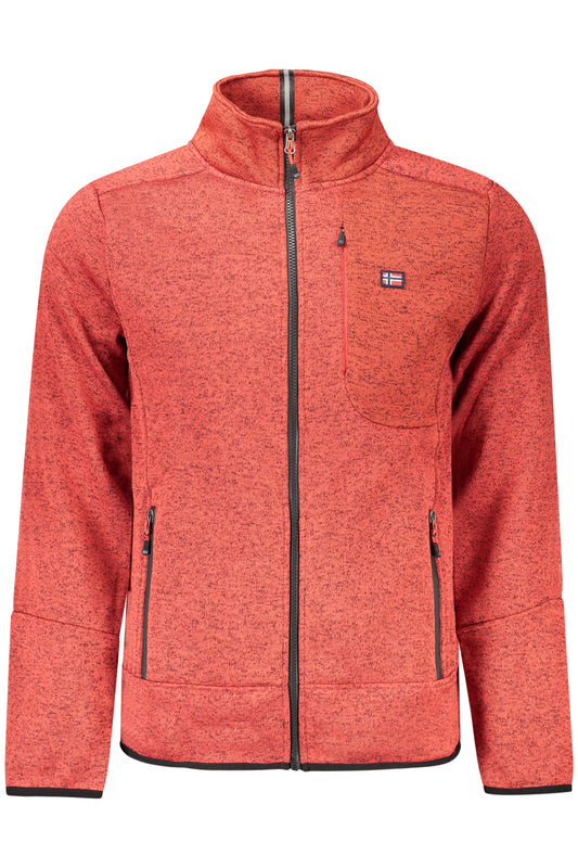 NORWAY 1963 FELPA CON ZIP UOMO ROSSO