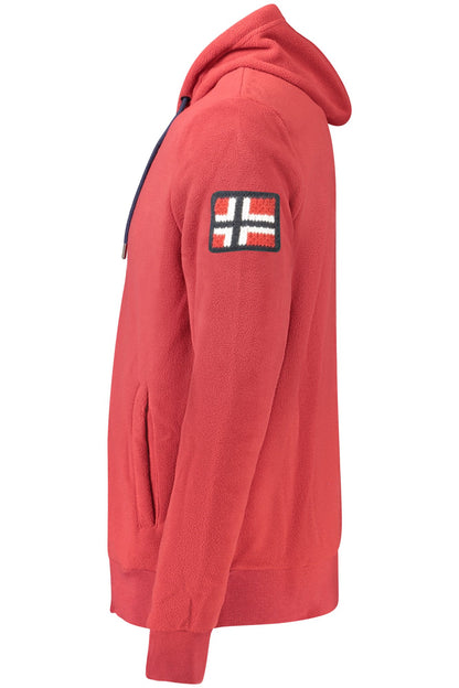 NORWAY 1963 FELPA CON ZIP UOMO ROSSO