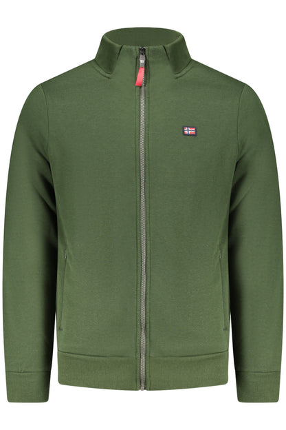 NORWAY 1963 FELPA CON ZIP UOMO VERDE