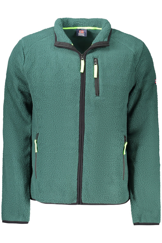 NORWAY 1963 FELPA CON ZIP UOMO VERDE