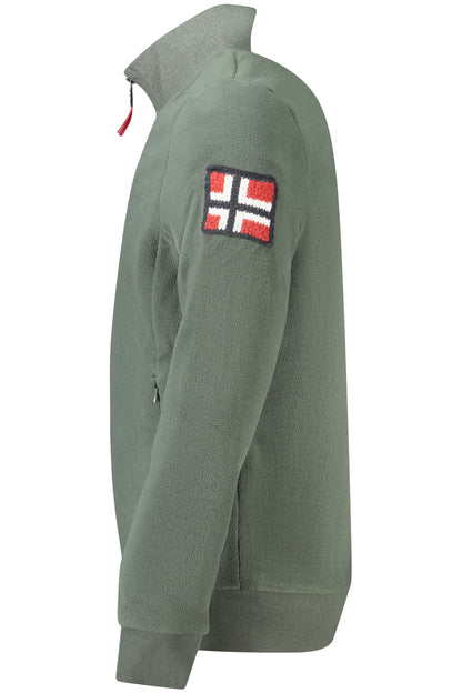NORWAY 1963 FELPA CON ZIP UOMO VERDE