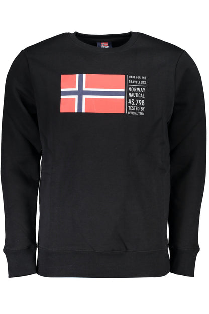 NORWAY 1963 FELPA SENZA ZIP UOMO NERO