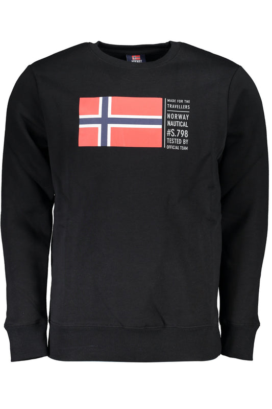 NORWAY 1963 FELPA SENZA ZIP UOMO NERO