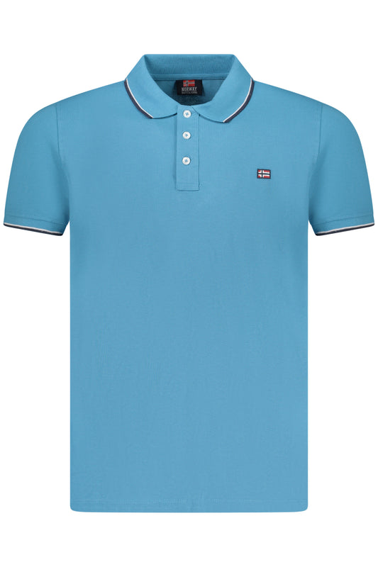 NORWAY 1963 POLO MANICHE CORTE UOMO AZZURRO