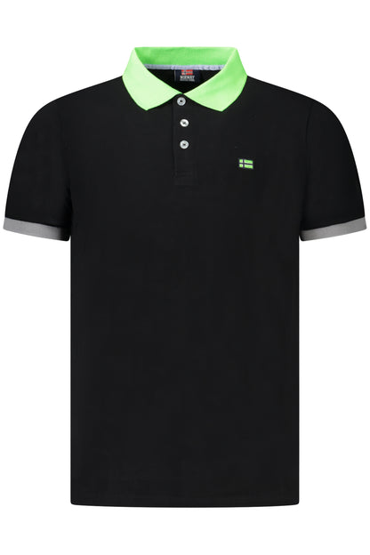 NORWAY 1963 POLO MANICHE CORTE UOMO NERO