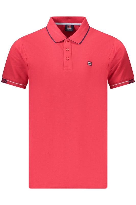 NORWAY 1963 POLO MANICHE CORTE UOMO ROSSO