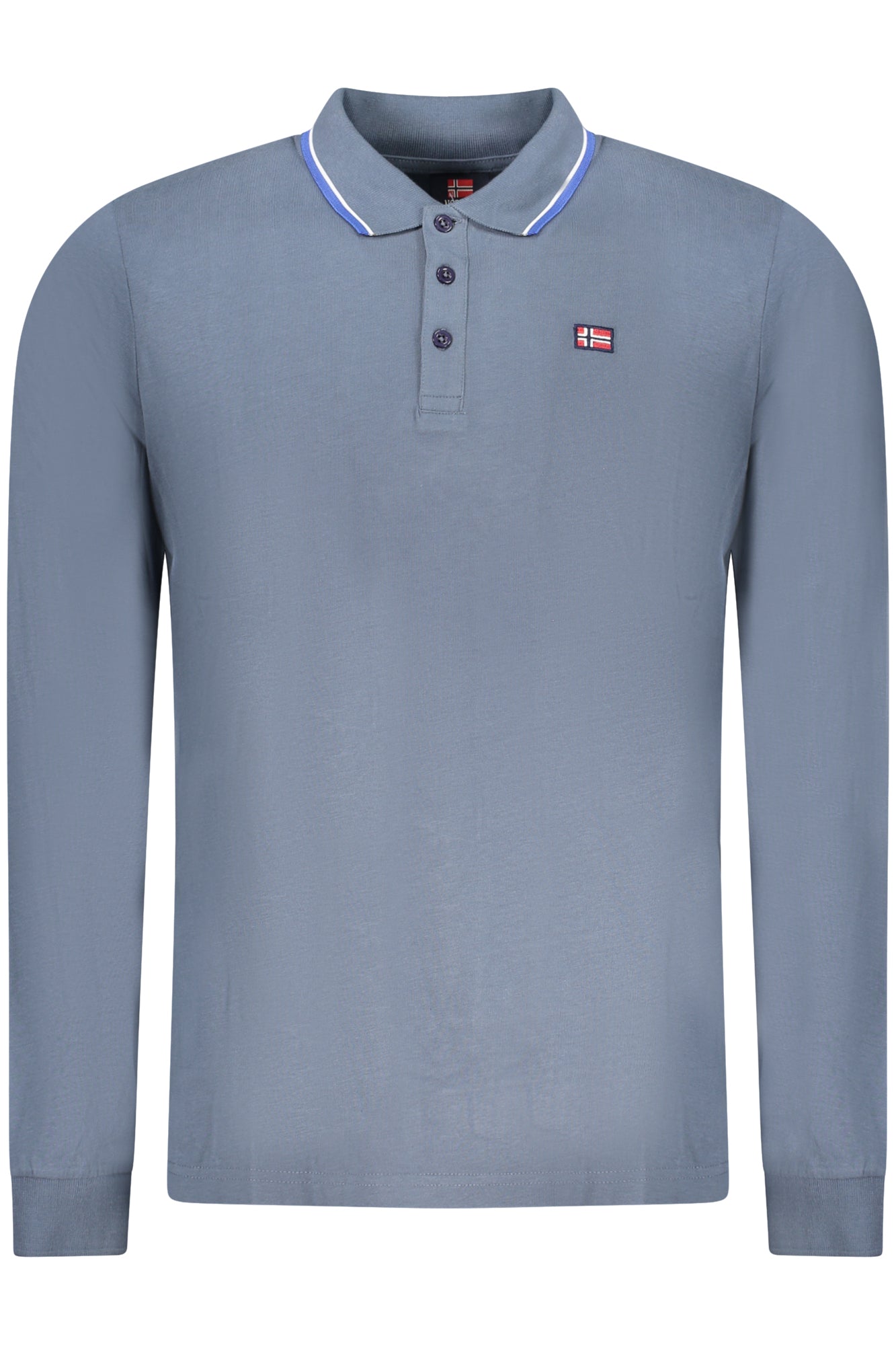 NORWAY 1963 POLO MANICHE LUNGHE UOMO BLU