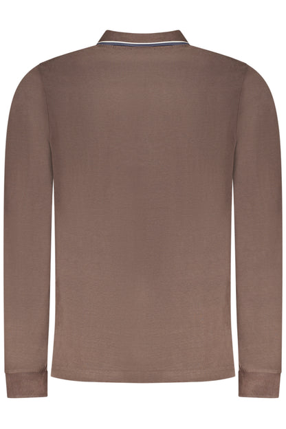 NORWAY 1963 POLO MANICHE LUNGHE UOMO MARRONE