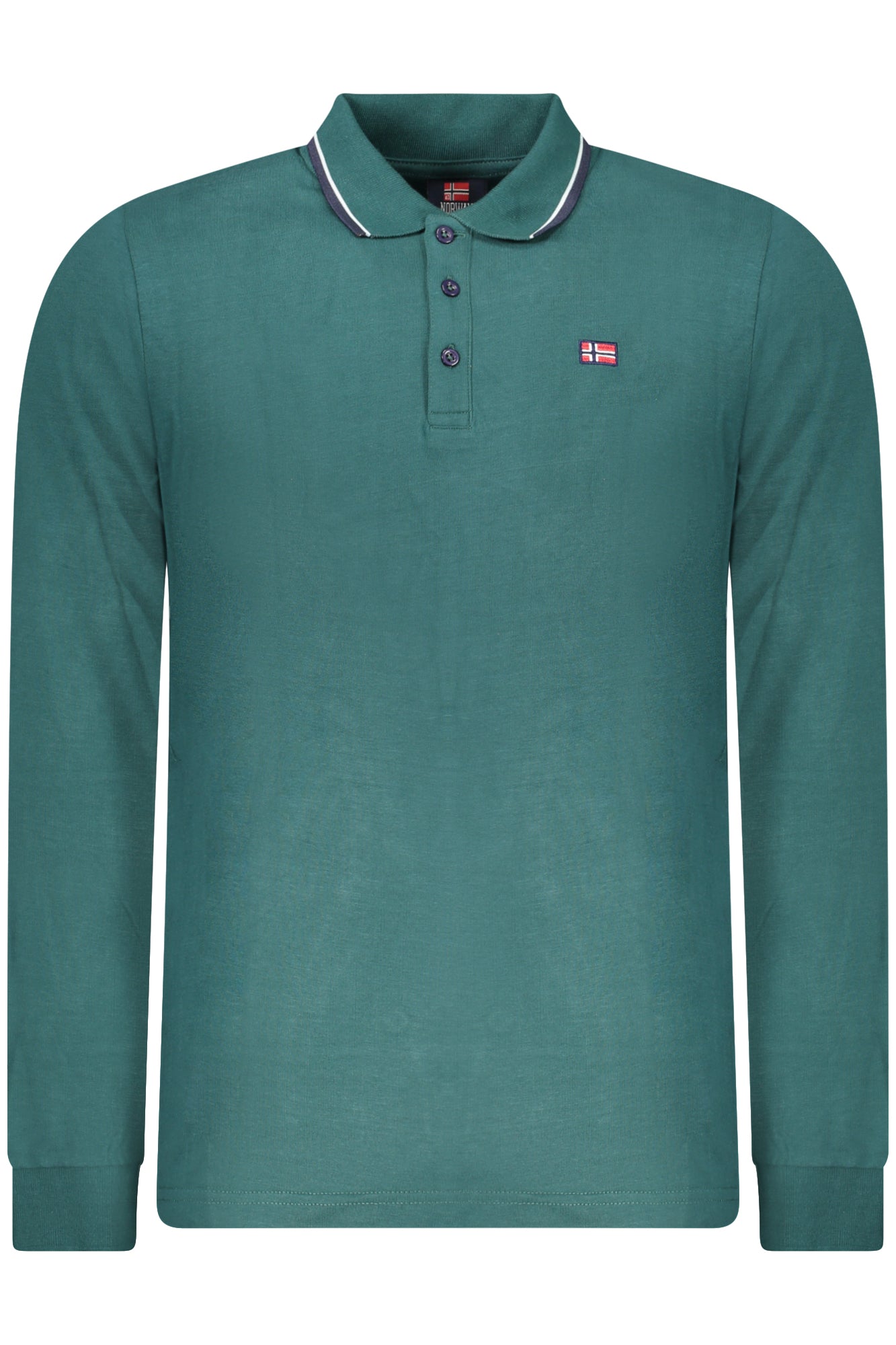 NORWAY 1963 POLO MANICHE LUNGHE UOMO VERDE