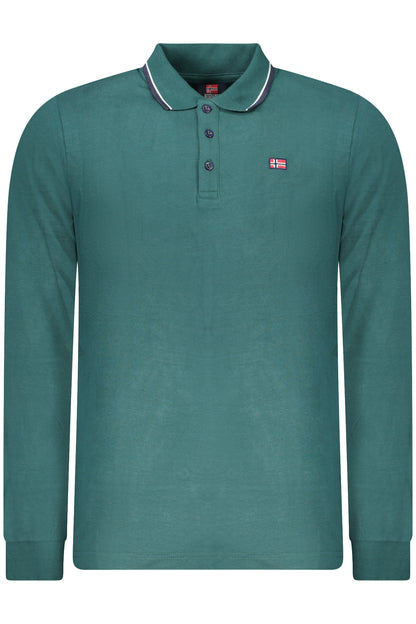 NORWAY 1963 POLO MANICHE LUNGHE UOMO VERDE