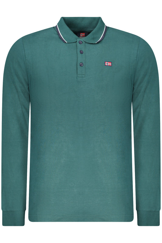 NORWAY 1963 POLO MANICHE LUNGHE UOMO VERDE