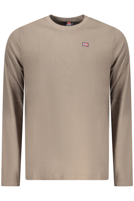 NORWAY 1963 T-SHIRT MANICHE LUNGHE UOMO MARRONE