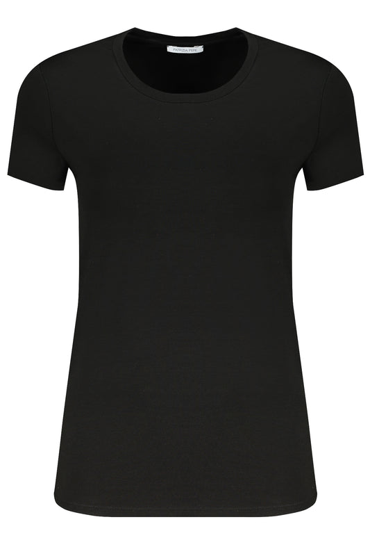 PATRIZIA PEPE T-SHIRT MANICHE CORTE DONNA NERO