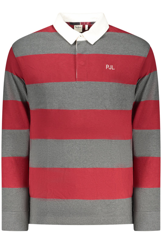 PEPE JEANS POLO MANICHE LUNGHE UOMO ROSSO