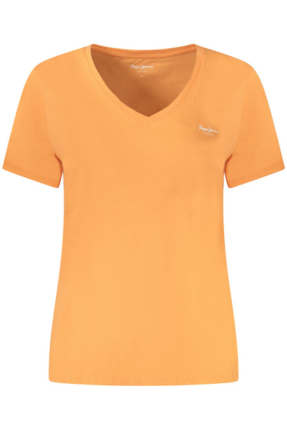 PEPE JEANS T-SHIRT MANICHE CORTE DONNA ARANCIO