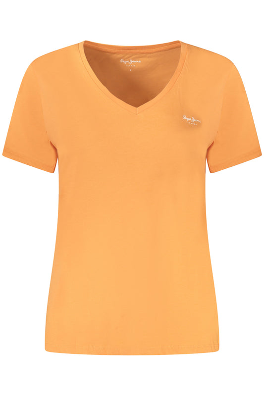 PEPE JEANS T-SHIRT MANICHE CORTE DONNA ARANCIO