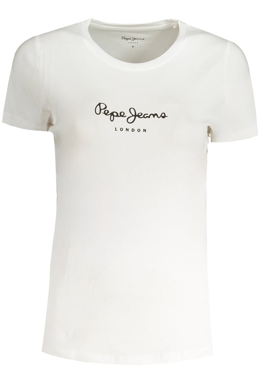 PEPE JEANS T-SHIRT MANICHE CORTE DONNA BIANCO
