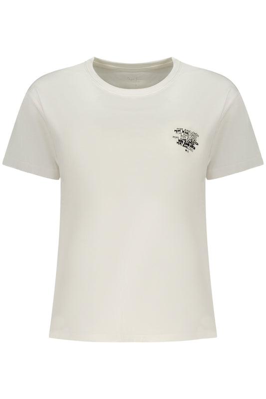 PEPE JEANS T-SHIRT MANICHE CORTE DONNA BIANCO