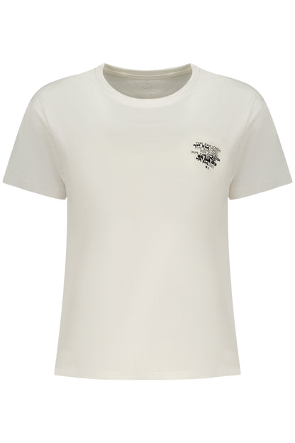 PEPE JEANS T-SHIRT MANICHE CORTE DONNA BIANCO