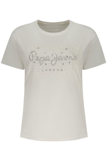 PEPE JEANS T-SHIRT MANICHE CORTE DONNA BIANCO