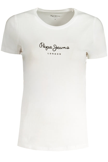 PEPE JEANS T-SHIRT MANICHE CORTE DONNA BIANCO