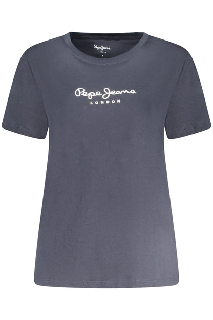 PEPE JEANS T-SHIRT MANICHE CORTE DONNA BLU