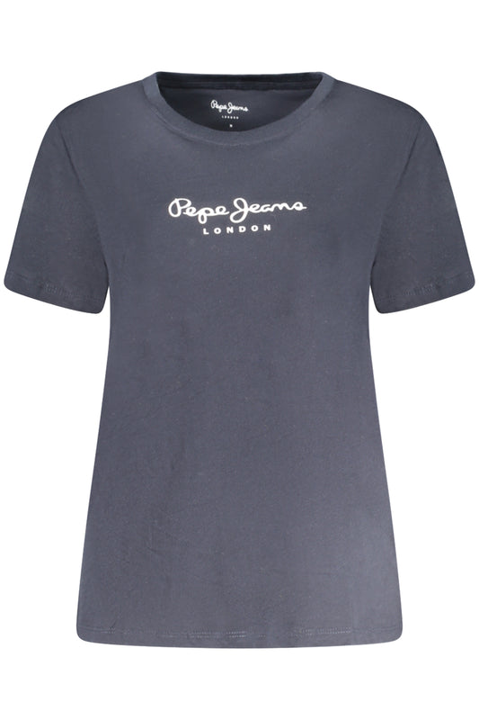 PEPE JEANS T-SHIRT MANICHE CORTE DONNA BLU