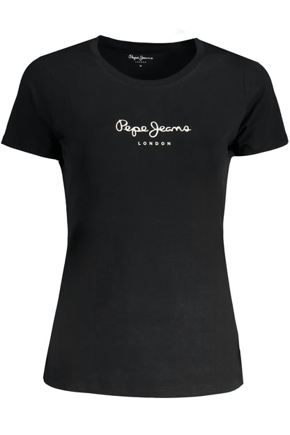 PEPE JEANS T-SHIRT MANICHE CORTE DONNA NERO