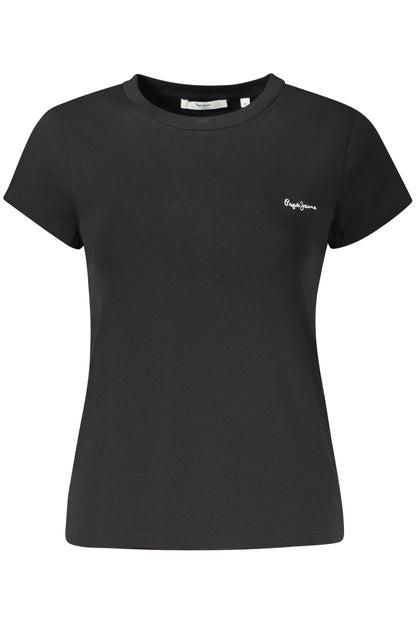 PEPE JEANS T-SHIRT MANICHE CORTE DONNA NERO