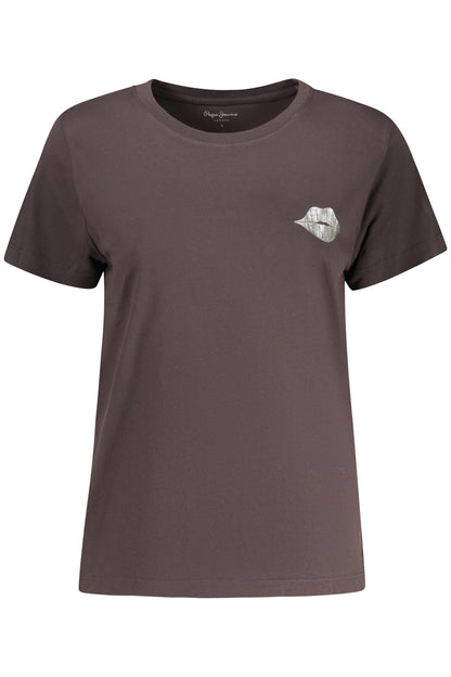 PEPE JEANS T-SHIRT MANICHE CORTE DONNA NERO