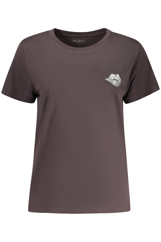 PEPE JEANS T-SHIRT MANICHE CORTE DONNA NERO
