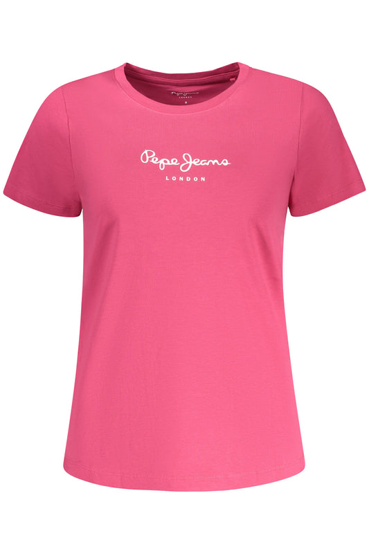 PEPE JEANS T-SHIRT MANICHE CORTE DONNA ROSA