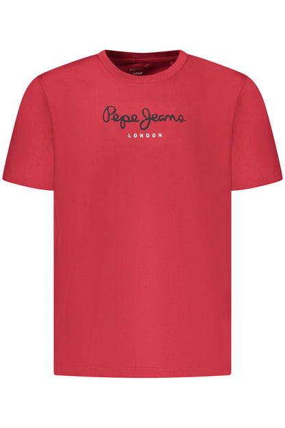 PEPE JEANS T-SHIRT MANICHE CORTE UOMO ROSSO