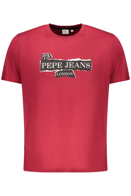 PEPE JEANS T-SHIRT MANICHE CORTE UOMO ROSSO