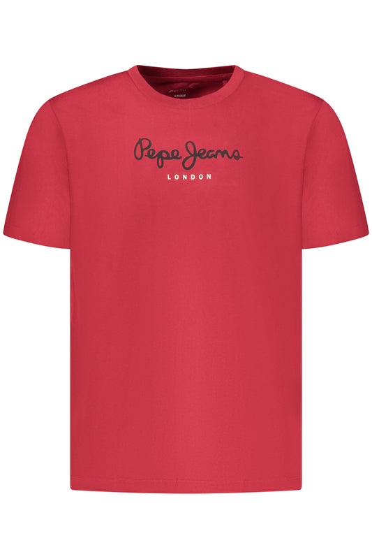 PEPE JEANS T-SHIRT MANICHE CORTE UOMO ROSSO