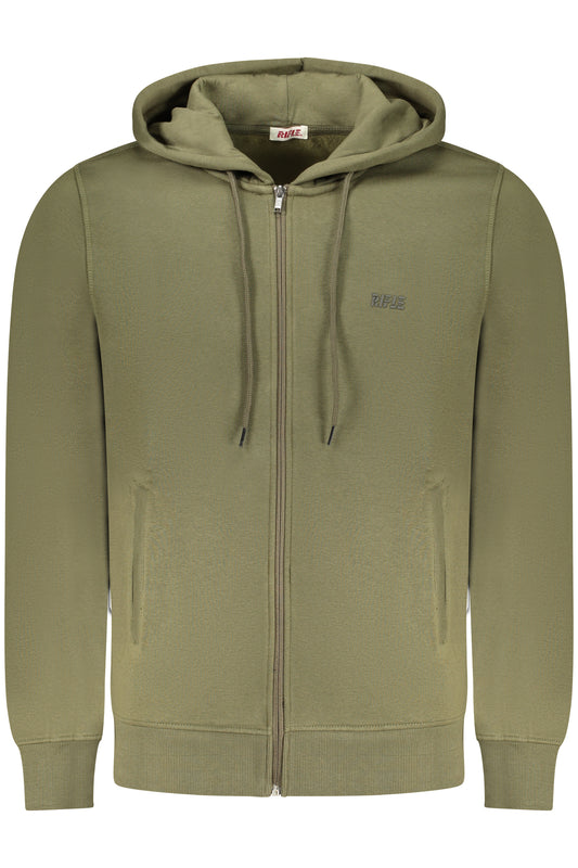 RIFLE FELPA CON ZIP UOMO VERDE
