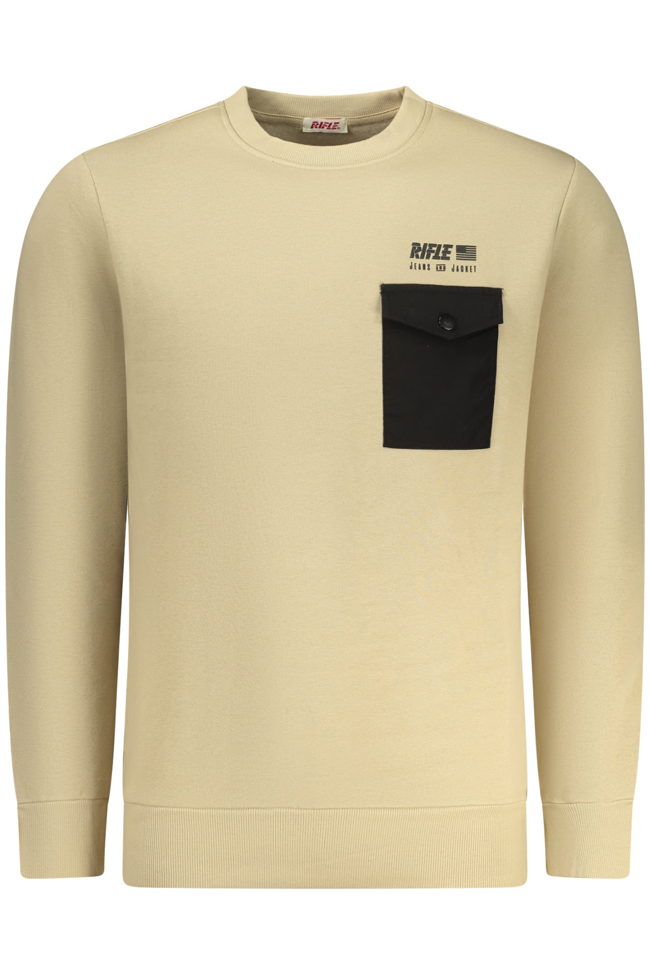 RIFLE FELPA SENZA ZIP UOMO BEIGE